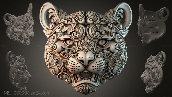 Thematic masks (MSI_000936) 3D models for cnc