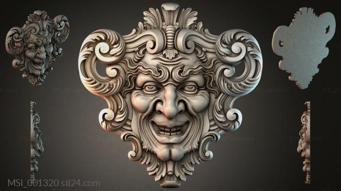 Маски тематические (MSI_001320) 3D модель для ЧПУ станка
