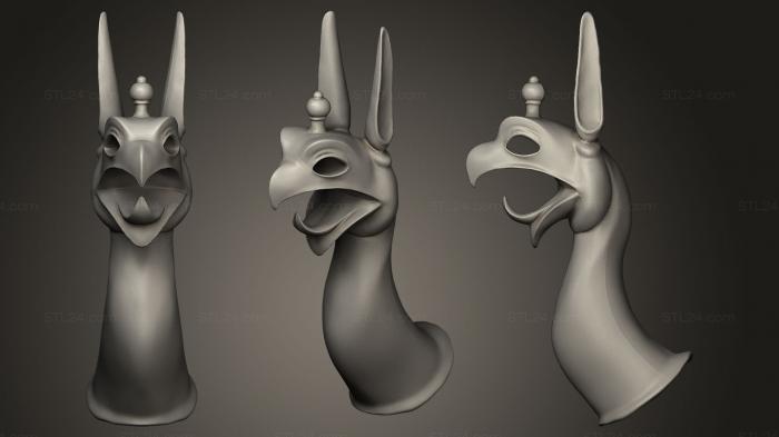 Маски и морды животных (Ирионская птица 3D скульптура, MSKJ_0025) 3D модель для ЧПУ станка