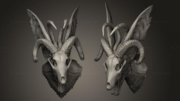 Masks and muzzles of animals (Skull demon Karma the Demon, MSKJ_0044) 3D models for cnc