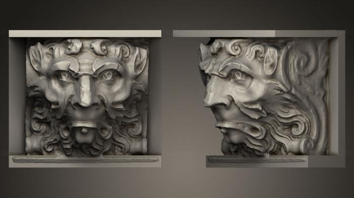 Masks and muzzles of animals (wooden head from above a fireplace 4, MSKJ_0055) 3D models for cnc