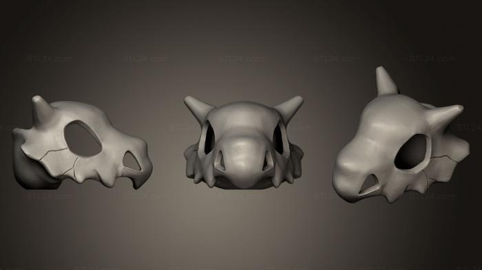 Masks and muzzles of animals (Cu Bone Skull Pen Storage, MSKJ_0093) 3D models for cnc