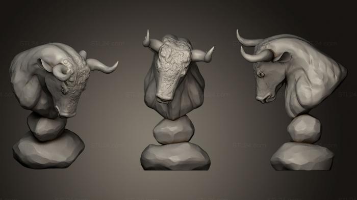 Masks and muzzles of animals (BULL TOY PRINTREADY, MSKJ_0151) 3D models for cnc
