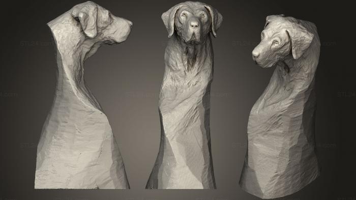 Маски и морды животных (Лучший друг мужчины Саймон О Рурк, MSKJ_0236) 3D модель для ЧПУ станка