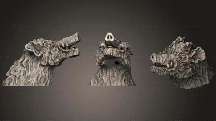 Маски и морды животных (Скульптура головы дикого кабана Ld M, MSKJ_0266) 3D модель для ЧПУ станка