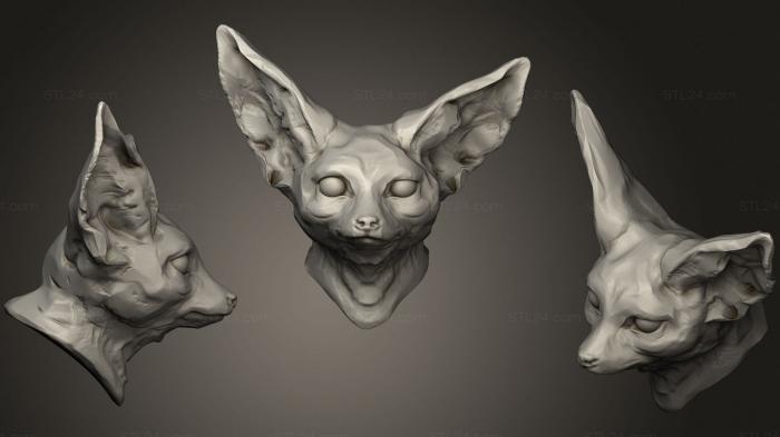 Masks and muzzles of animals (Fennec Fox 2 155, MSKJ_0286) 3D models for cnc