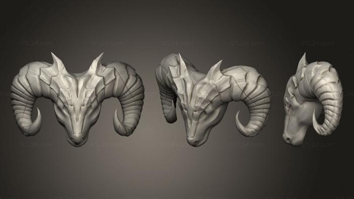 Маски и морды животных (Голова Кульве Таро, MSKJ_0315) 3D модель для ЧПУ станка