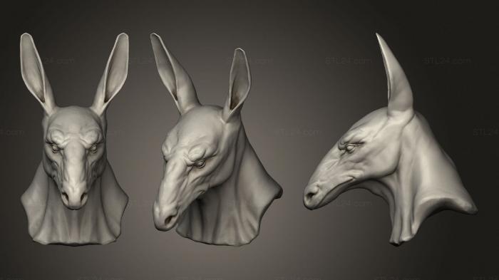 Masks and muzzles of animals (Seth Head, MSKJ_0361) 3D models for cnc