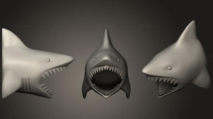 Маски и морды животных (Держатель для карандашей Shark, MSKJ_0362) 3D модель для ЧПУ станка
