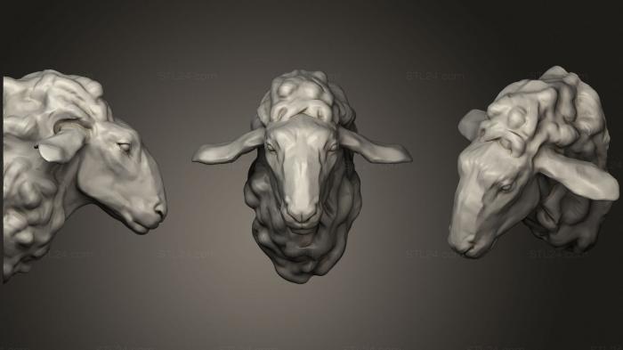 Маски и морды животных (Овцы 120, MSKJ_0367) 3D модель для ЧПУ станка