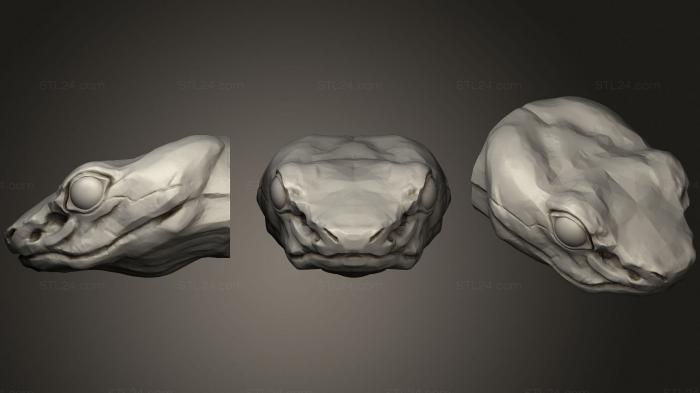Маски и морды животных (Змеиная голова 2, MSKJ_0368) 3D модель для ЧПУ станка