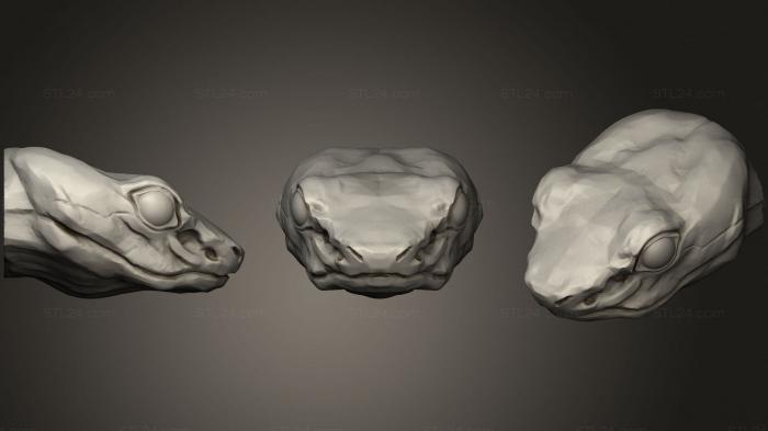 Маски и морды животных (Змеиная голова 141, MSKJ_0369) 3D модель для ЧПУ станка