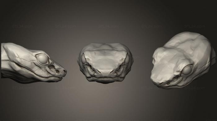 Маски и морды животных (Змеиная Голова, MSKJ_0370) 3D модель для ЧПУ станка