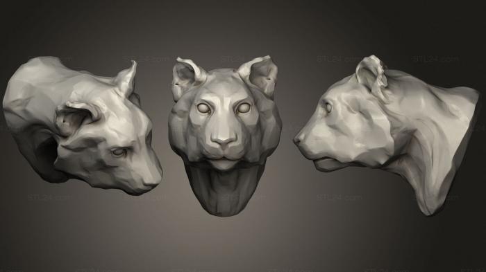 Маски и морды животных (Тигр 2 132, MSKJ_0378) 3D модель для ЧПУ станка