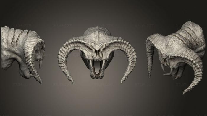 Masks and muzzles of animals (Balrog (Valaraukar) From Lotr 345, MSKJ_0391) 3D models for cnc