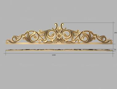 Symmetrycal onlays (Concave relief decor, NKS_1257) 3D models for cnc