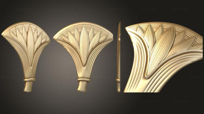 Symmetrycal onlays (Egyptian style petals, NKS_1259) 3D models for cnc