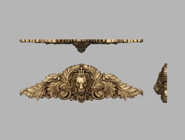 Symmetrycal onlays (Overlay with lion and acanthus leaves, NKS_1261) 3D models for cnc