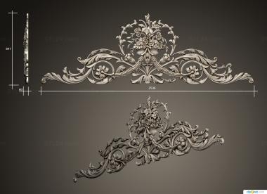 Symmetrycal onlays (Crown Horizontal Decor, NKS_1266) 3D models for cnc