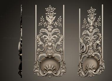 Symmetrycal onlays (Carved door decor, NKS_1268) 3D models for cnc