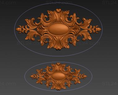 Symmetrycal onlays (Headboard and footboard decor, NKS_1273) 3D models for cnc