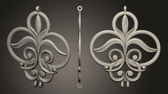 Symmetrycal onlays (Decorative element, NKS_1285) 3D models for cnc