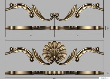 Symmetrycal onlays (Cabinet elements version 1, NKS_1311) 3D models for cnc