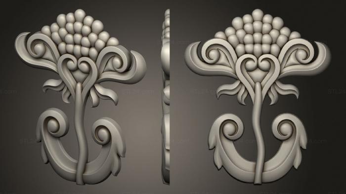 Symmetrycal onlays (Carved element in the Russian style, NKS_1314) 3D models for cnc