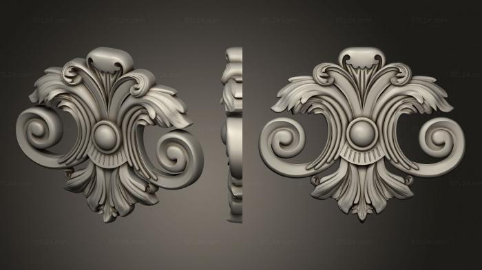 Symmetrycal onlays (The decor is carved, NKS_1320) 3D models for cnc