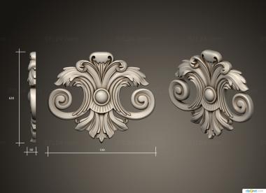 Symmetrycal onlays (The decor is carved, NKS_1320) 3D models for cnc