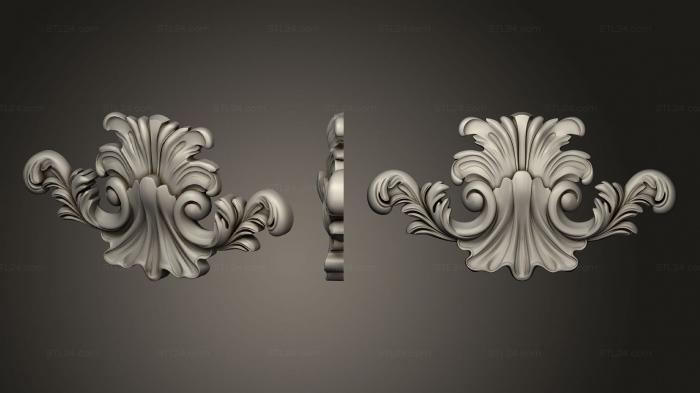 Symmetrycal onlays (The decor is carved, NKS_1321) 3D models for cnc