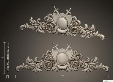 Symmetrycal onlays (The decor is carved, NKS_1322) 3D models for cnc