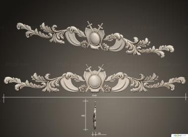 Symmetrycal onlays (The decor is carved, NKS_1325) 3D models for cnc