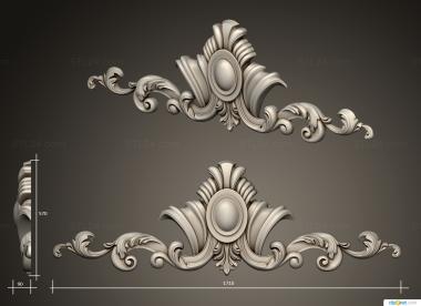 Symmetrycal onlays (The decor is carved, NKS_1326) 3D models for cnc