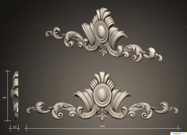 Symmetrycal onlays (The decor is carved, NKS_1327) 3D models for cnc