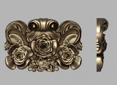 Symmetrycal onlays (Overlay with roses, NKS_1340) 3D models for cnc