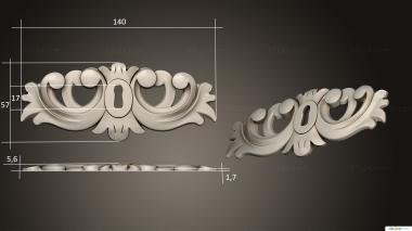 Symmetrycal onlays (The decor is horizontal, NKS_1365) 3D models for cnc