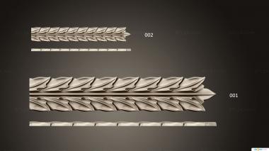 Symmetrycal onlays (Set of decors, NKS_1366) 3D models for cnc