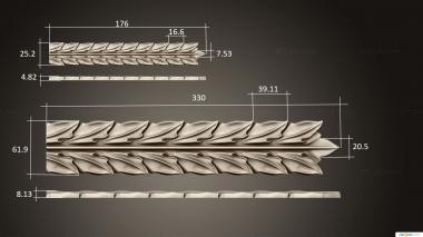 Symmetrycal onlays (Set of decors, NKS_1366) 3D models for cnc