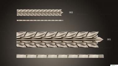 Symmetrycal onlays (Set of decors, NKS_1366) 3D models for cnc