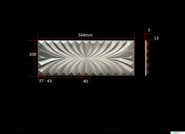 Symmetrycal onlays (Element on the pharaoh door, NKS_1377) 3D models for cnc