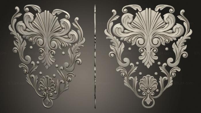 Symmetrycal onlays (Decor with shell elements, NKS_1380) 3D models for cnc