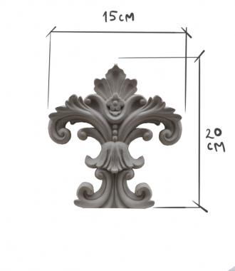 Symmetrycal onlays (Central decoration with a flower, NKS_1388) 3D models for cnc