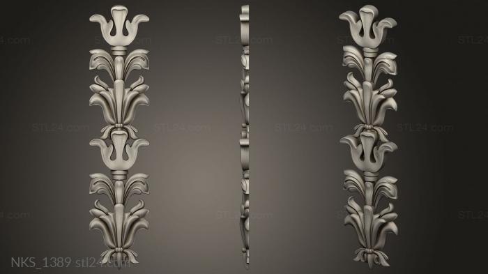 Symmetrycal onlays (Fragment of a door, NKS_1389) 3D models for cnc