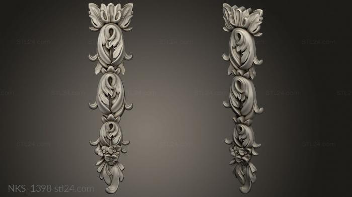 Symmetrycal onlays (Carved decor and frame, NKS_1398) 3D models for cnc