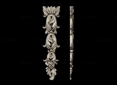 Symmetrycal onlays (Carved decor and frame, NKS_1398) 3D models for cnc