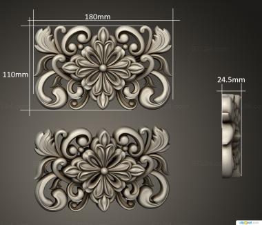 Symmetrycal onlays (Cabinet liningsvariant1, NKS_1412) 3D models for cnc