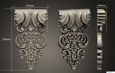 Symmetrycal onlays (Cabinet liningsvariant1, NKS_1414) 3D models for cnc