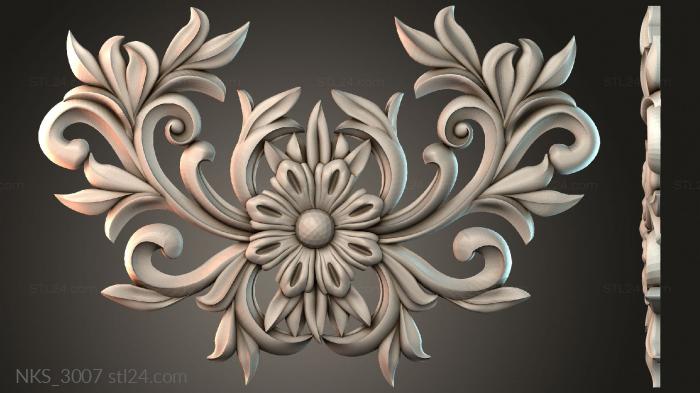 Symmetrycal onlays (NKS_3007) 3D models for cnc