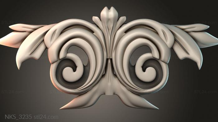 Symmetrycal onlays (NKS_3235) 3D models for cnc